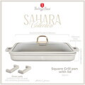 Tava grill cu capac Berlinger Haus, Sahara, 34x34x4.5 cm, aluminiu turnat, crem mat