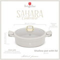 Oala cu capac Berlinger Haus, Sahara, 28 cm, 4.2 L, fonta, crem mat