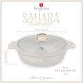 Oala cu capac Berlinger Haus, Sahara, 30x10 cm, 4.2 L, aluminiu turnat, crem mat