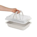 Tava cu capac Berlinger Haus, Sahara, 36.5x24.5x5.5 cm, otel carbon/plastic, crem mat