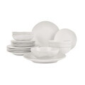 Serviciu de masa rotund, 18 piese Berlinger Haus, Sahara, ceramica, crem mat