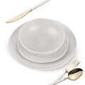 Serviciu de masa rotund, 18 piese Berlinger Haus, Sahara, ceramica, crem mat