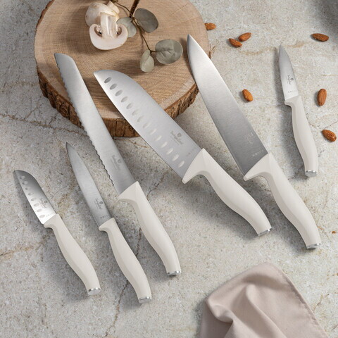 Set 6 cutite Berlinger Haus, Sahara, inox, crem mat