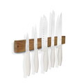 Set 5 cutite cu suport magnetic Berlinger Haus, Sahara, inox/lemn, crem mat/natur