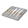 Set 5 cutite cu suport magnetic Berlinger Haus, Sahara, inox/lemn, crem mat/natur