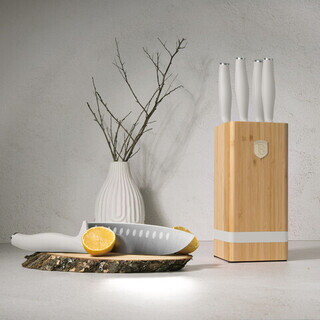 Crem mat;Natur, Set cu suport patrat