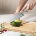 Set 5 cutite cu suport patrat Berlinger Haus, Sahara, inox/bambus, crem mat/natur