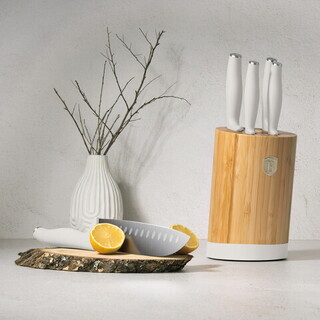 Crem mat;Natur, Set cu suport rotund