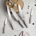 Set 5 cutite cu suport rotund Berlinger Haus, Sahara, inox/bambus, crem mat/natur