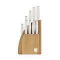 Set 9 cutite cu suport Berlinger Haus, Sahara, inox/bambus, crem mat/natur