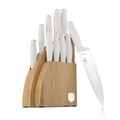 Set 9 cutite cu suport Berlinger Haus, Sahara, inox/bambus, crem mat/natur