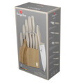 Set 9 cutite cu suport Berlinger Haus, Sahara, inox/bambus, crem mat/natur