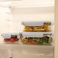 Set 3 caserole cu capac Berlinger Haus, Sahara, 570 ml / 840 ml / 1.18 L, sticla/plastic, crem/transparent