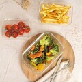 Set 3 caserole cu capac Berlinger Haus, Sahara, 570 ml / 840 ml / 1.18 L, sticla/plastic, crem/transparent