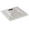 Cantar digital pentru baie Berlinger Haus, Sahara, 30x30 cm, max 180 kg, sticla temperata, crem mat