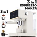 Espressor digital 3 in 1 Berlinger Haus, Sahara, 950W, 21x25.9x28 cm, inox, crem mat