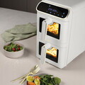 Friteuza dubla cu aer cald Berlinger Haus, Sahara, 2460W, 5.5+5.5 L, crem mat