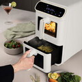 Friteuza dubla cu aer cald Berlinger Haus, Sahara, 2460W, 5.5+5.5 L, crem mat