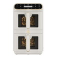 Friteuza dubla cu aer cald Berlinger Haus, Sahara, 2460W, 5.5+5.5 L, crem mat