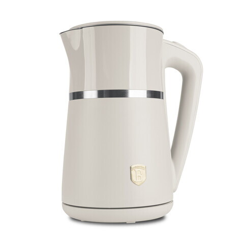 Ceainic electric cu pereti dubli Berlinger Haus, Sahara, 21.6x15.5x26.2 cm / 1.7 L, plastic/inox, crem mat