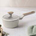 Cratita cu capac Berlinger Haus, Sahara Nordic, 16 cm, 1.2 L, aluminiu forjat, crem mat/natur