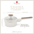 Cratita cu capac Berlinger Haus, Sahara Nordic, 16 cm, 1.2 L, aluminiu forjat, crem mat/natur