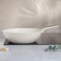 Tigaie Wok Berlinger Haus, Sahara Nordic, 28 cm, 3.5 L, aluminiu forjat, crem mat/natur