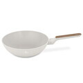Tigaie Wok Berlinger Haus, Sahara Nordic, 28 cm, 3.5 L, aluminiu forjat, crem mat/natur