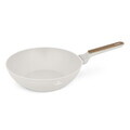 Tigaie Wok Berlinger Haus, Sahara Nordic, 28 cm, 3.5 L, aluminiu forjat, crem mat/natur