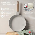 Tigaie flip Berlinger Haus, Sahara Nordic, 26 cm, aluminiu, crem mat/natur