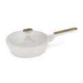 Tigaie adanca cu capac Berlinger Haus, Sahara Nordic, 24 cm, 2.3 L, aluminiu forjat, crem mat/natur