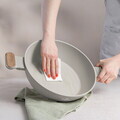 Oala cu capac Berlinger Haus, Sahara Nordic, 28 cm, 3.8 L, aluminiu forjat, crem mat/natur