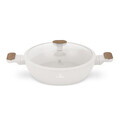 Oala cu capac Berlinger Haus, Sahara Nordic, 28 cm, 3.8 L, aluminiu forjat, crem mat/natur