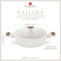 Oala cu capac Berlinger Haus, Sahara Nordic, 28 cm, 3.8 L, aluminiu forjat, crem mat/natur