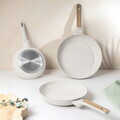 Set 3 tigai Berlinger Haus, Sahara Nordic, 20/24/28 cm, aluminiu forjat, crem mat/natur