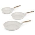 Set 3 tigai Berlinger Haus, Sahara Nordic, 20/24/28 cm, aluminiu forjat, crem mat/natur