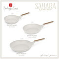 Set 3 tigai Berlinger Haus, Sahara Nordic, 20/24/28 cm, aluminiu forjat, crem mat/natur