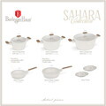 Set pentru gatit Berlinger Haus, Sahara Nordic, 10 piese, aluminiu forjat, crem mat/natur