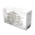 Set pentru gatit Berlinger Haus, Sahara Nordic, 15 piese, aluminiu forjat, crem mat/natur