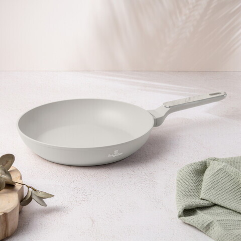 Tigaie Berlinger Haus, Sahara Marble, 28 cm, 2.4 L, aluminiu forjat, crem mat/marmura