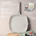 Tigaie grill Berlinger Haus, Sahara Marble, 28 cm, 2.1 L, aluminiu forjat, crem mat/marmura