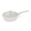 Tigaie adanca cu capac Berlinger Haus, Sahara Marble, 24 cm, 2.3 L, aluminiu forjat, crem mat/marmura
