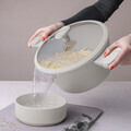 Oala cu capac Berlinger Haus, Sahara Marble, 24 cm, 4.3 L, aluminiu forjat, crem mat/marmura
