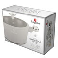 Oala cu capac Berlinger Haus, Sahara Marble, 24 cm, 4.3 L, aluminiu forjat, crem mat/marmura