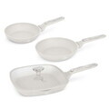 Set 3 tigai si capac Berlinger Haus, Sahara Marble, 20/24/28 cm, aluminiu forjat, crem mat/marmura