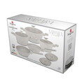 Set pentru gatit Berlinger Haus, Sahara Marble, 10 piese, aluminiu forjat, crem mat/marmura