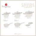Set pentru gatit Berlinger Haus, Sahara Marble, 10 piese, aluminiu forjat, crem mat/marmura