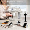 Espressor 3 in 1 Berlinger Haus, Sahara Marble, 950W, 23x26.5x30.5 cm, inox, crem mat/marmura