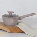 Cratita cu capac Berlinger Haus, Taupe, 16 cm, 1.2 L, aluminiu forjat, taupe mat