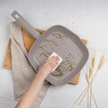 Tigaie grill Berlinger Haus, Taupe, 28 cm, 2.1 L, aluminiu forjat, taupe mat